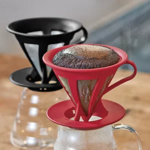 Hario | CafeOr - Hot Brew Paper-less Drip | Size 02 | 1-4 Cups | Plastic | Black