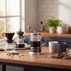 Hario | Bright Tea & Coffee French Press | 600 ml | Heat-Proof Glass & Stainless Steel | Silver