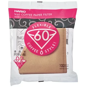 Hario V60 – 02 Paper Filter | Size 02 | Brown | 100 Sheets