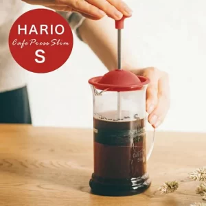 Hario | Cafe (French) Press Slim | Glass | Red | 240 ml